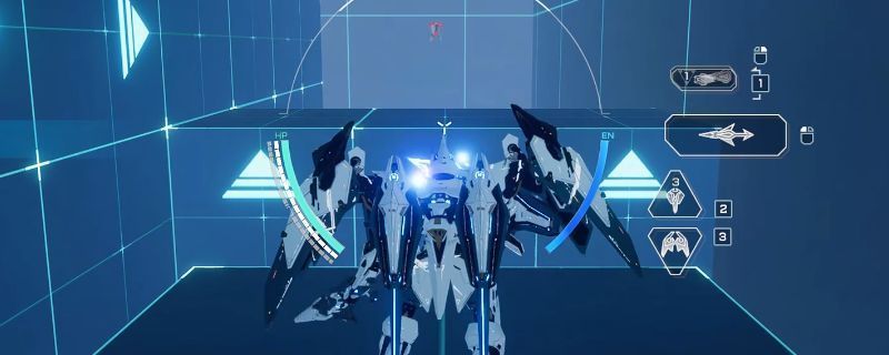 《解限机》黑豹机甲挑战画面，展示机甲使用盾刃与肘击对抗敌兵的战斗场景