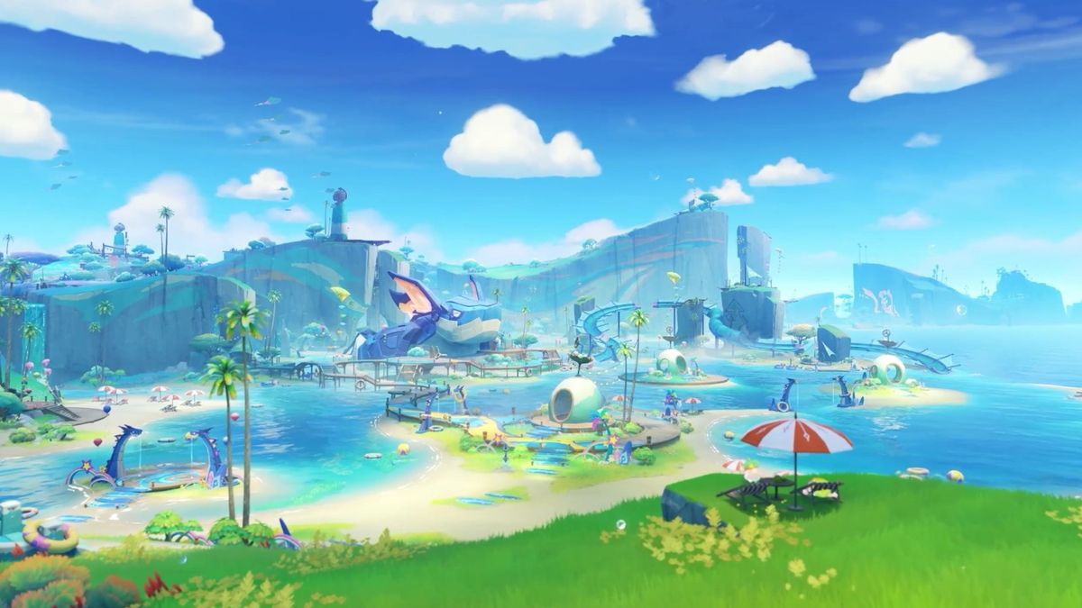 玩家在彩彩崖进行涂鸦小游戏，画面充满夏日活力色彩