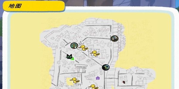 任务起点地图标记，红圈标注屋顶位置，背景是城市街道