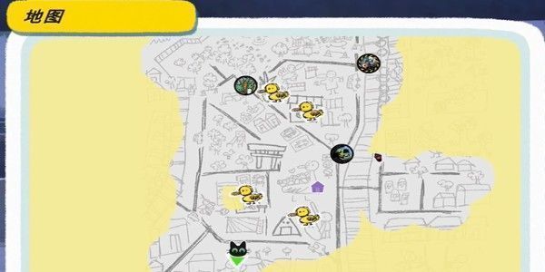 玩家角色在温馨小店中与猫老大交谈，背景有货架和猫咪装饰