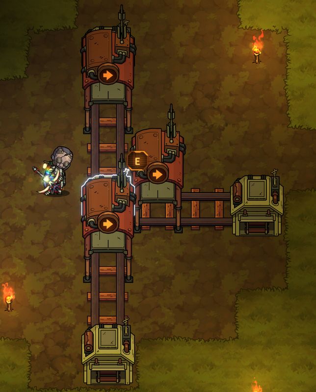 玩家自制的20轨运输系统俯视全景图，布局规整、逻辑清晰