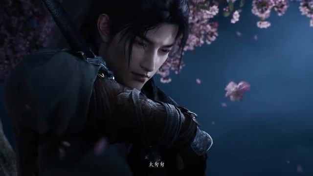 战斗场景特写，角色挥剑斩敌，刀光剑影间气势逼人