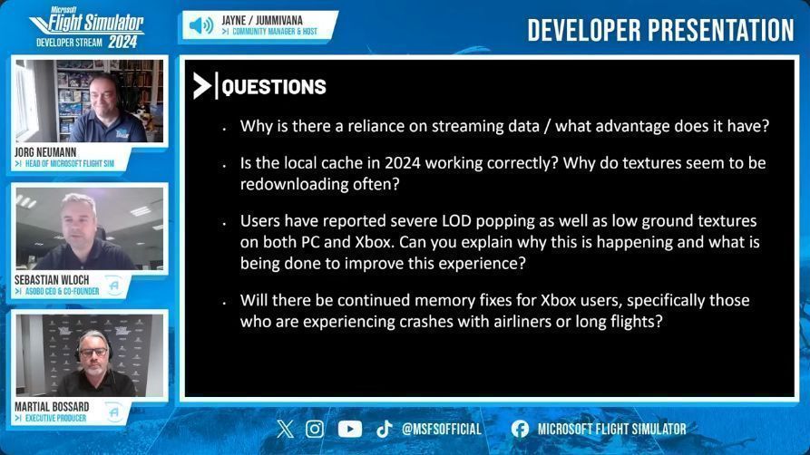 开发者直播画面截图，屏幕上列出玩家反馈最多的五大BUG列表