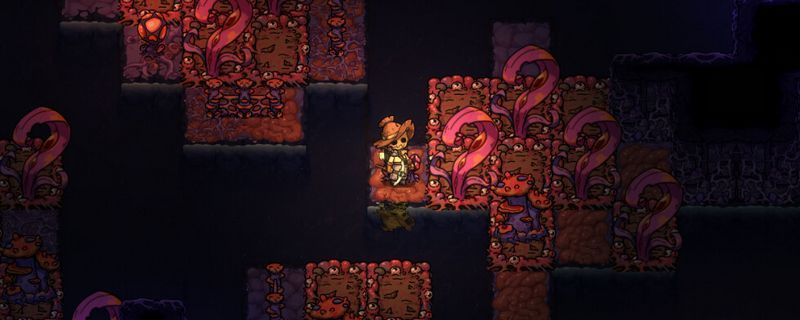 《地心归途》游戏中角色站在地底洞穴前，背景是层层递进的岩层结构，暗示通往地心的艰难旅程