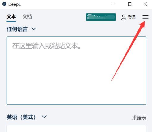 鼠标悬停在DeepL右上角蓝色问号图标上的特写图