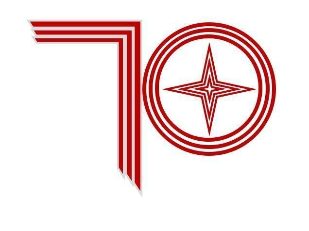 最终完成的创意线条字体效果图，红白配色极具视觉冲击力