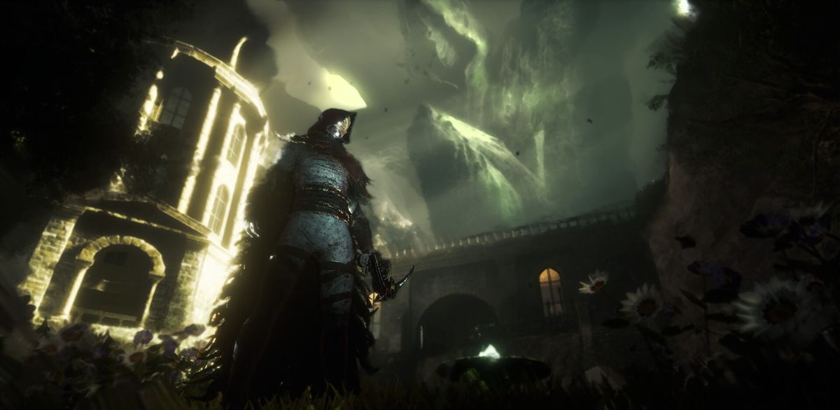 解谜场景特写，古老符文在地面亮起，主角正尝试激活机关