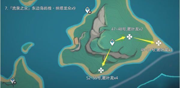 流泉之众东侧岛屿龙兽点位，孤岛独立，需划船前往