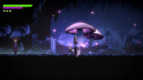 魔骨在空中连续斩击敌人，技能特效交织成暗红色轨迹，战斗UI显示连击数已达15