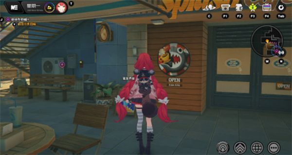 鲨鱼奶昔广告牌亮灯展示，卡通鲨鱼形象张开大嘴，充满趣味感