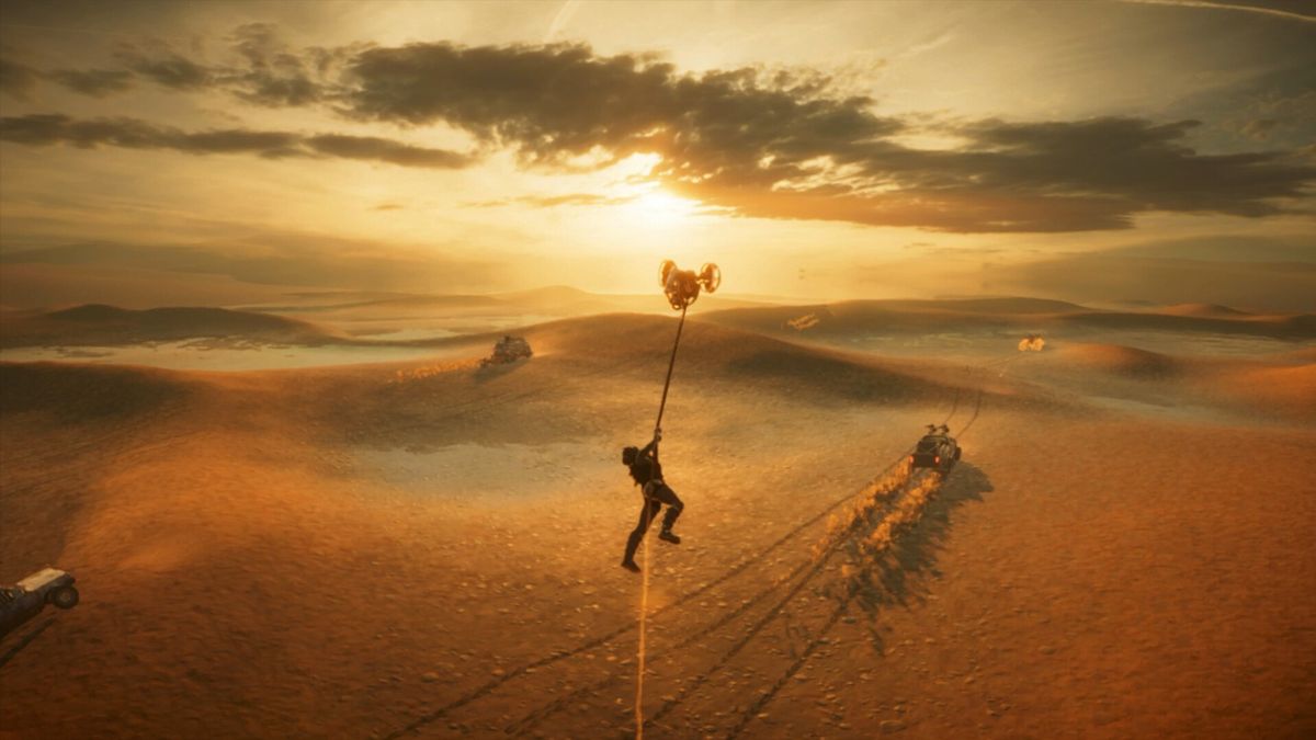 玩家战车在城市废墟中漂移躲避导弹，火花四溅，展现高速机动与紧张追逐