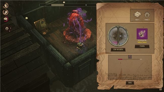 多人合作场景，四名玩家角色在列车顶部协同作战，对抗一只巨大的空中触手生物