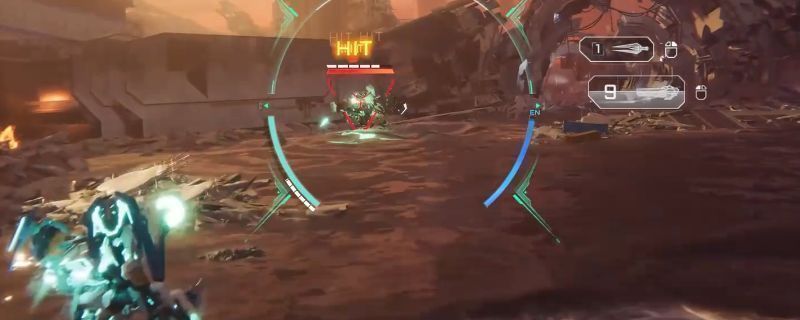 《解限机》游戏界面展示小透视功能开启后的地图效果，敌方单位在地图边缘清晰可见