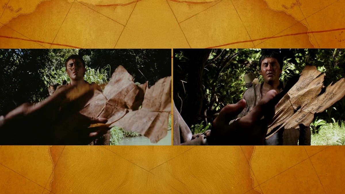 琼斯跳跃避开地面陷落的动作流畅自然，还原电影节奏