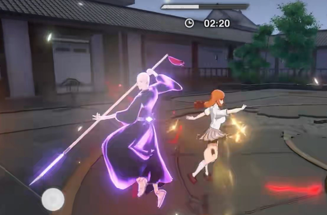 斑目一角怒吼冲锋，刀锋直指玩家，地面因冲击力裂开