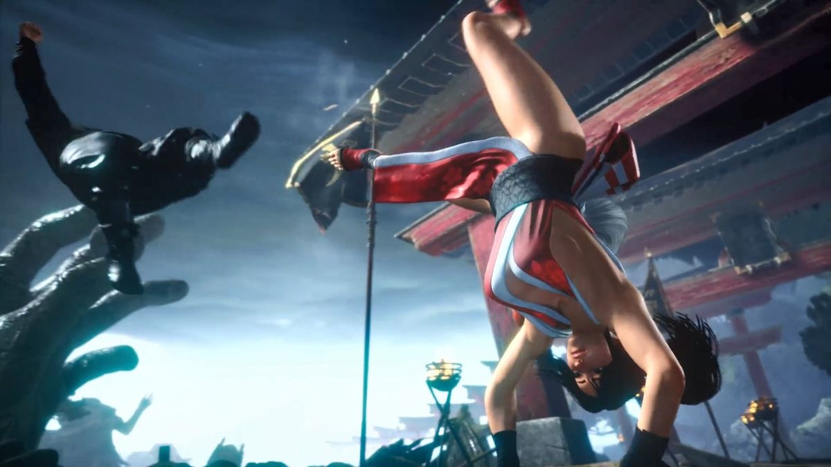 舞施展必杀技瞬间，扇面展开释放强大气流，特效绚丽