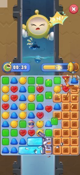 小黄掉入水井的紧急事件，蛋仔表情惊慌，周围有救援提示图标