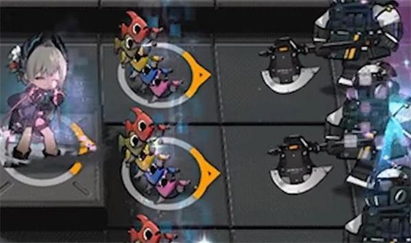 玩家在游戏中使用电弧通关肉鸽模式的结算界面，显示高伤害与多装置协同作战数据