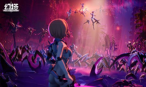 主线剧情过场画面，主角在昏暗的底层空间中前行，周围漂浮着数据残影与红色警报符号，气氛压抑而神秘