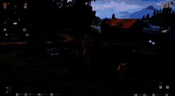 玩家使用PS5手柄游玩《无限暖暖》的实机画面，屏幕显示细腻场景，手柄细节清晰可见