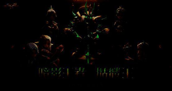 《魔力宝贝：复兴》新版本宣传主视觉图，展示骷髅王、水龙套装角色及庆典元素