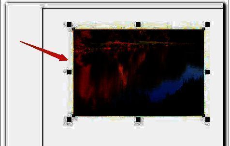 用户在CorelDRAW中导入图片后的界面，图片已放置在画布上并处于选中状态