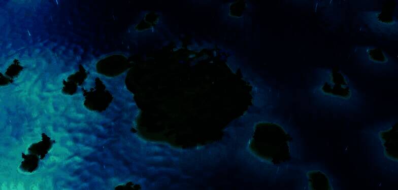 玩家角色站在巨龟归墟背上，身后是正在建造的海上家园，远处海天一色，阳光洒落波光粼粼