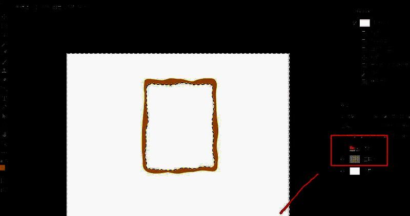 使用魔棒工具选中画框外区域并删除，保留框内图像的编辑过程