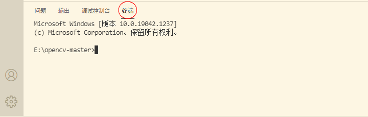 VSCode中使用快捷键后终端面板成功打开的界面展示