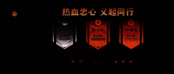 战队活动界面截图，地图上标注各省份战队排名，玩家头像汇聚成阵，氛围热烈