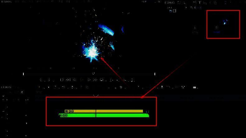 EDIUS中点击解锁音视频连接组的操作界面，显示连接组按钮状态变化