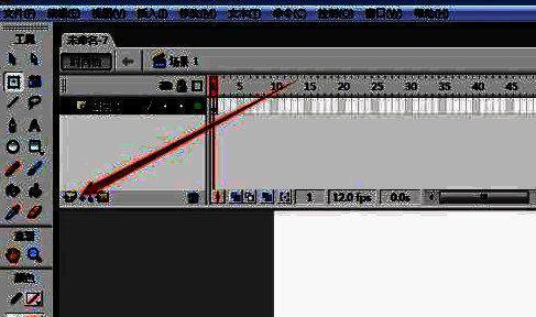 点击加号按钮创建新图层，图层2出现在图层1上方