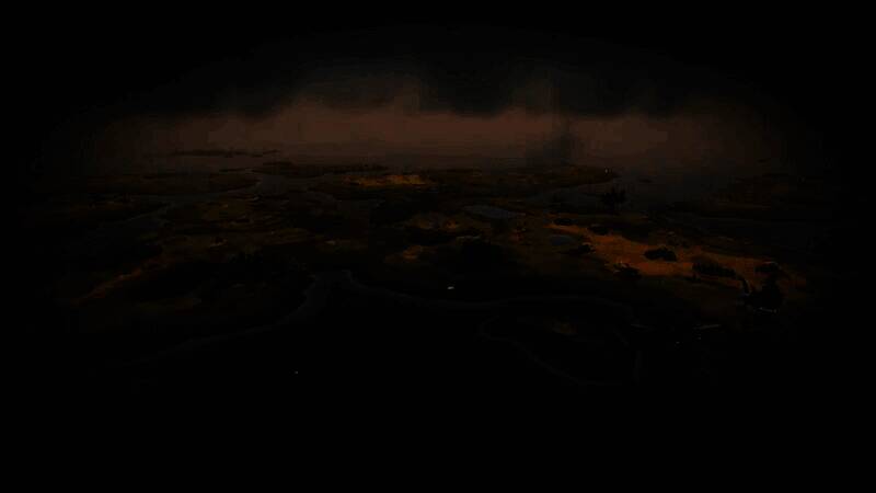 玩家视角下的城市建造界面，显示多种模块化建筑组件悬浮于空中平台之上