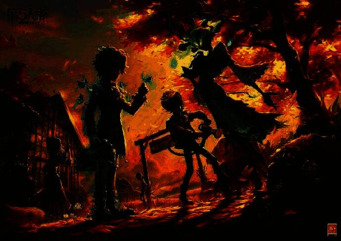 入殓师身穿‘温室’时装，肩缠花枝，面部有裂纹玻璃延伸，手持透明培养箱，整体氛围静谧而诡异