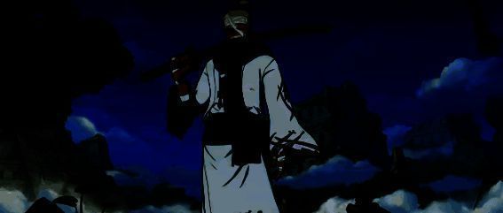 龙马普通攻击四段连击动画演示，最后一击为长距离贯穿突刺，敌人被刺穿后触发额外斩击特效