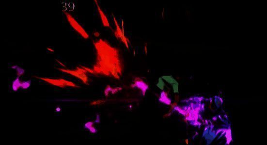 龙马蓄力释放晨曲技能，刀锋凝聚蓝色能量，释放出巨大弧形剑波，地面裂开并伴随冲击波扩散