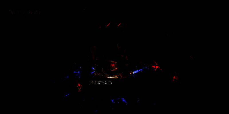 主角跪倒在祭坛前，黑雾缠绕全身，象征灵魂腐化加剧，远处泰瑞尔身影若隐若现