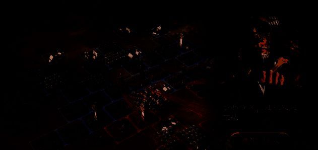 黄忠站在高台拉弓射击，箭矢带火光飞向远处敌军，体现远程打击与地形优势结合