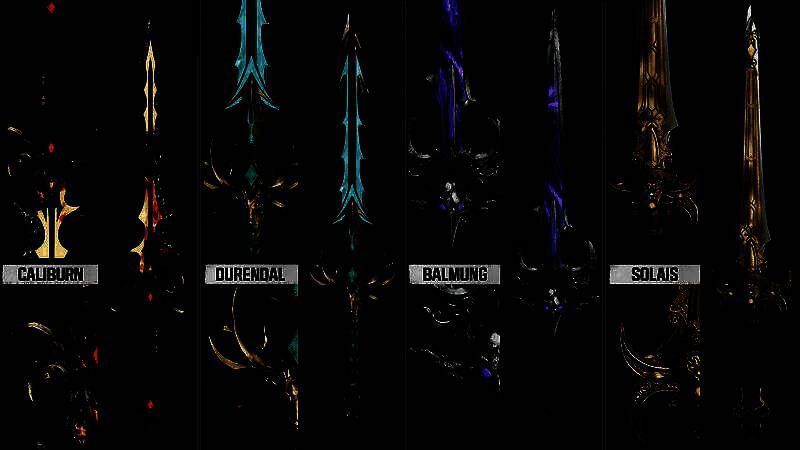 游戏中玩家手持发光的火焰宝剑劈砍僵尸，剑刃划出红色轨迹，周围火花四溅