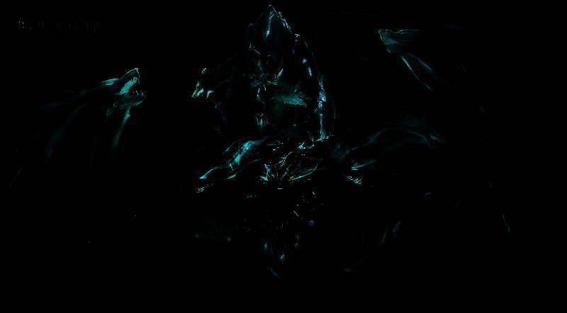 游戏内【狼之心】传奇宝石特写画面，宝石呈狼眼状，蓝光闪烁，周围环绕着野性符文与爪痕特效