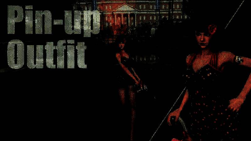 《电锯甜心RePOP》中主角茱丽叶身穿‘海报女郎装扮’摆出酷炫姿势，背景为霓虹灯光下的城市废墟