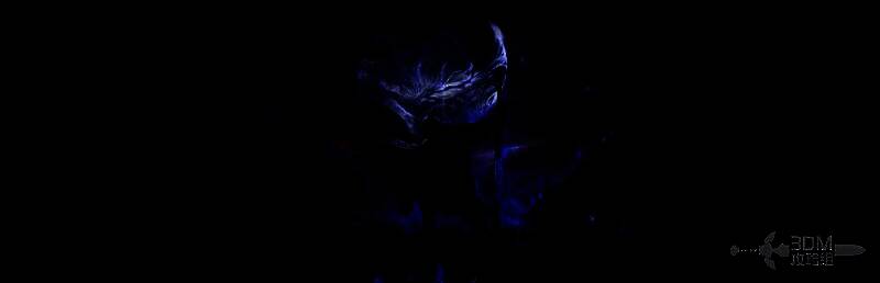 《艾尔登法环 黑夜君临》游戏开场画面，昏暗天空下巨大的黑色城堡矗立远方，氛围压抑而神秘