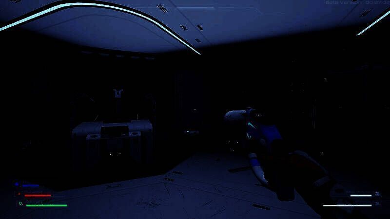 飞船在星云中穿行，周围闪烁着彩色能量流，远处可见漂浮的科研站结构