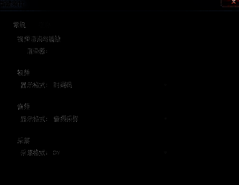 项目设置界面，包含视频预设和帧率选项