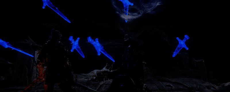 角色发动箭步上砍，武器自下而上猛烈挥击，火花四溅，前方敌人被击飞