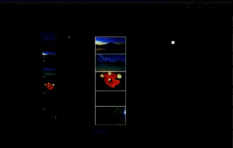 图片拼接功能演示，多张照片被自动拼接成一张纵向长图