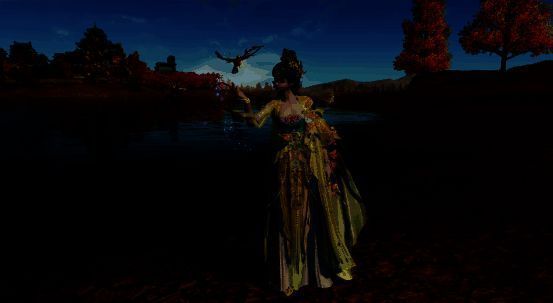 肩饰缡风·坠秋月特写图，桂花与流苏交织，精致典雅