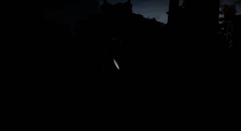 过场动画截图，两名角色在雨中对峙，情绪张力十足，画面极具电影质感