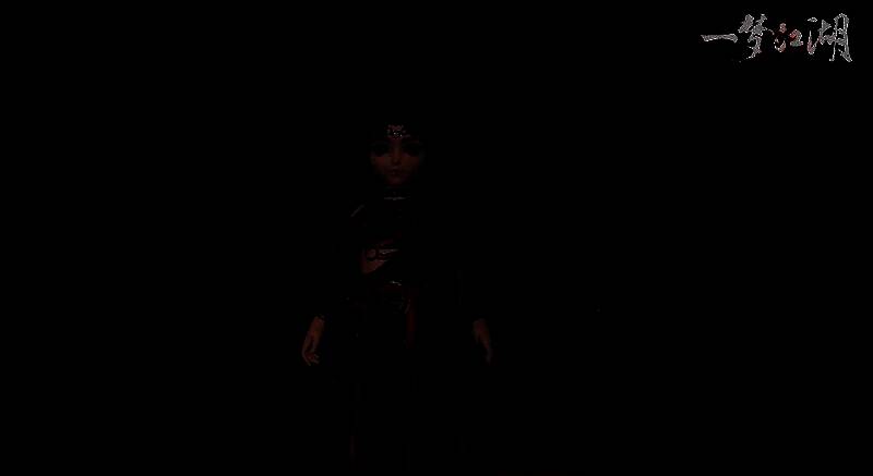 ‘朱曦流明’背景中血月与晨曦并存，天地染成赤红，光影流动，气势恢宏