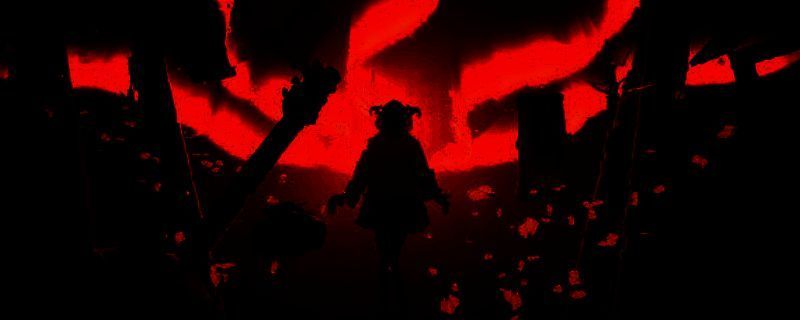 《Undying Flower》主视觉图，昏暗色调中一朵发光的花悬浮于废墟之上，象征希望与死亡的交织